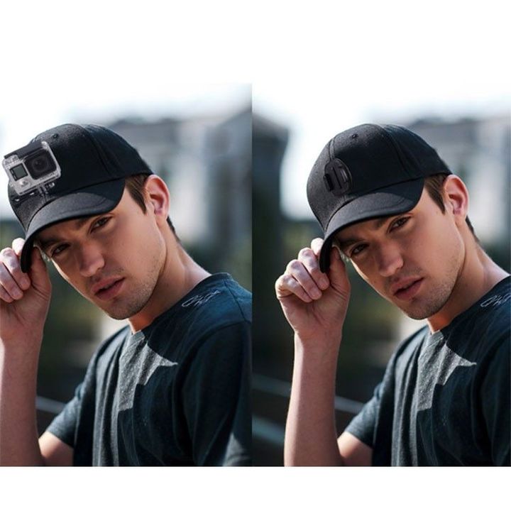 Nón lưỡi trai vải có đế gắn Camera GoPro, SJCAM