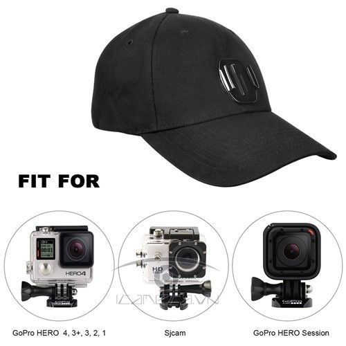 Nón lưỡi trai vải có đế gắn Camera GoPro, SJCAM