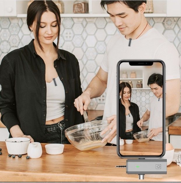 Set 2 Micro Đa Năng Thu Âm Cài Áo Không Dây S17 3in1 Cổng Lightning/Type-C/Jack 3.5mm (1RX+ 2TX)