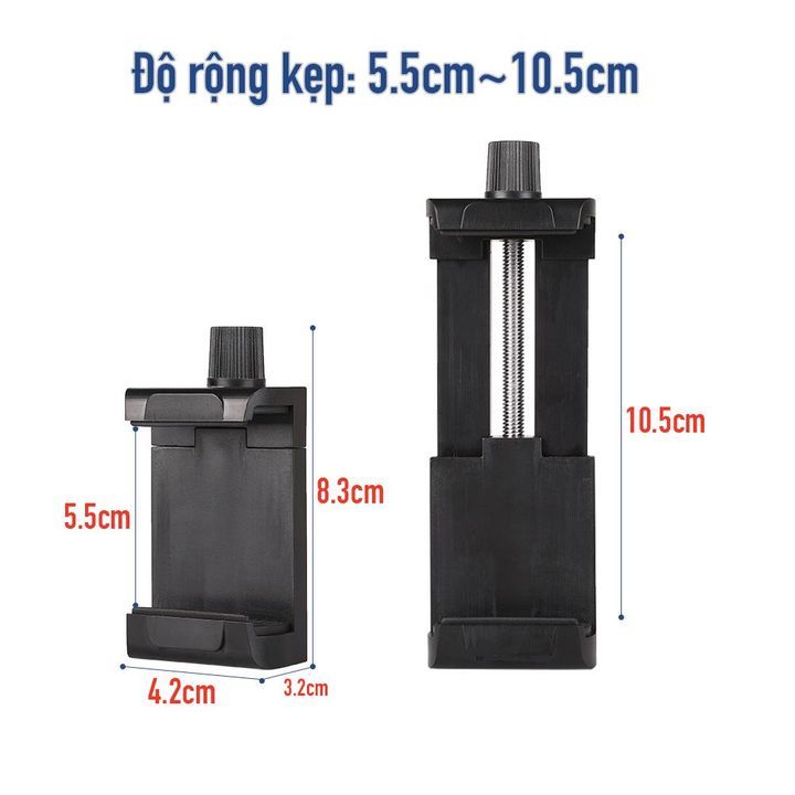 Bộ Giá Đỡ Điện Thoại + Đầu Nối Giá Đỡ Ba Chân 1/4 Inch + Ốc Vặn