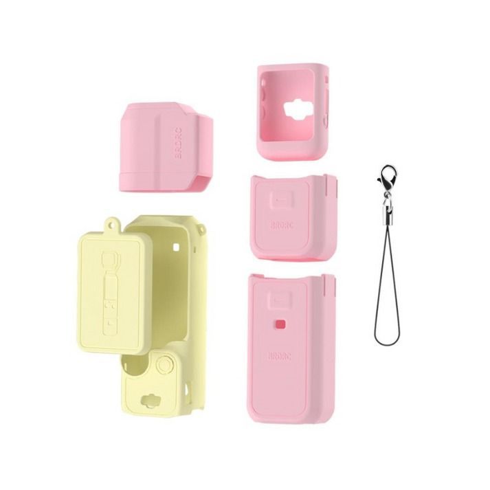 Bộ vỏ silicon bảo vệ DJI Osmo Pocket 3 màu hồng mix vàng pastel