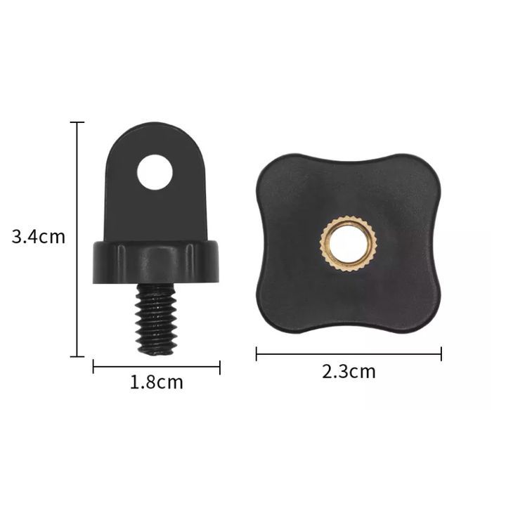 Phụ Kiện Đầu Chuyển Đổi Sang Vít Đế Hoa 4 Cánh 1/4 Inch Cho Camera Hành Trình Gopro/Xiaomi Yi/ SJCAM