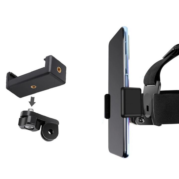 Bộ Dây Đeo Đầu Kèm Giá Đỡ Điện Thoại + Đầu Nối Giá Đỡ Ba Chân 1/4 Inch