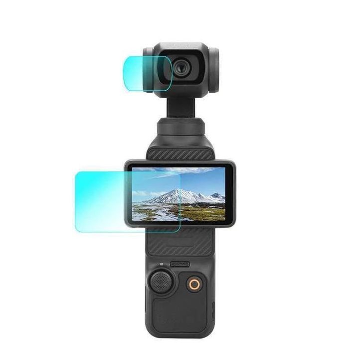 Set 2 bộ kính cường lực cho DJI Osmo Pocket 3 - Bảo vệ màn hình và ống kính ( 2 bộ)