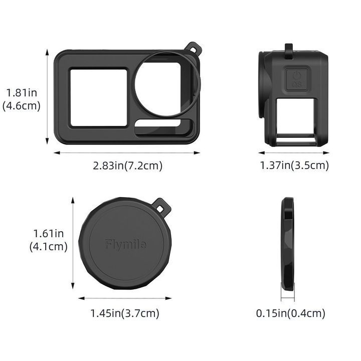 Vỏ silicon bảo vệ DJI Action 5 Pro tránh rơi rớt, trầy xước ống kinh