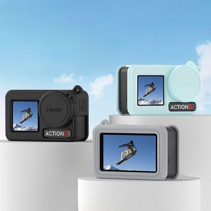 Vỏ silicon bảo vệ DJI Action 5 Pro tránh rơi rớt, trầy xước ống kinh