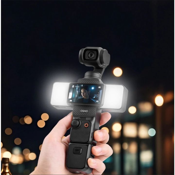 Phụ kiện đèn chiếu trợ sáng mini kèm nam châm từ tính Flymile cho DJI Pocket 3; DJI Osmo Action