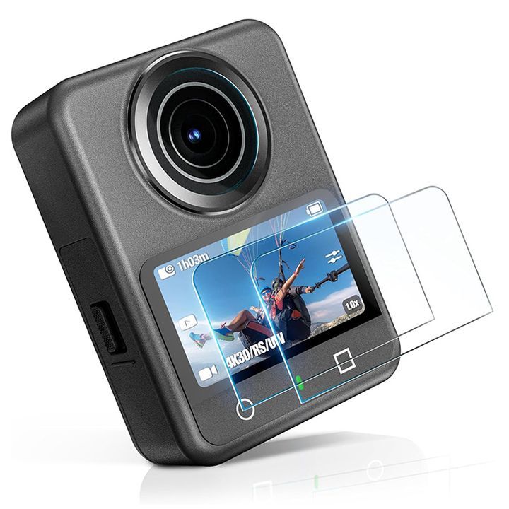 Set 2 kính cường lực trong suốt bảo vệ màn hình dành cho Camera DJI Osmo 360