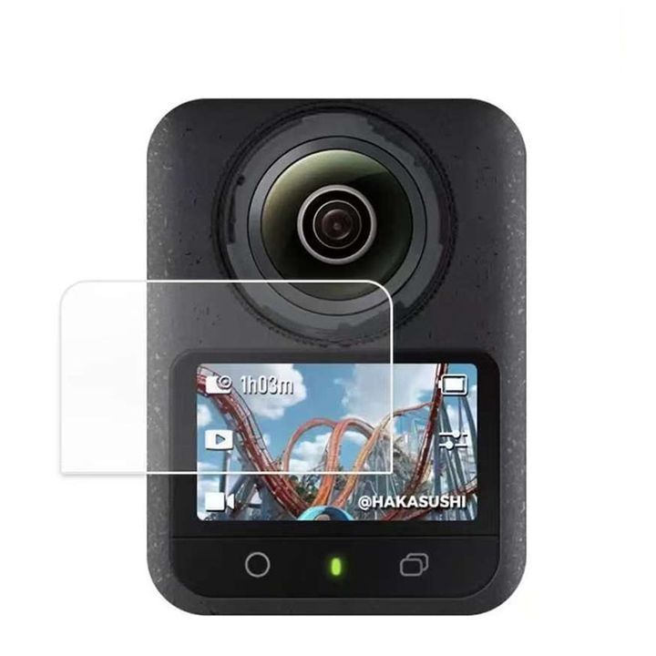 Set 2 kính cường lực trong suốt bảo vệ màn hình dành cho Camera DJI Osmo 360