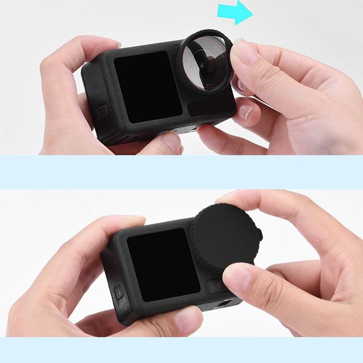 Vỏ silicon bọc ống kính action camera DJI 3,4,5 Pro