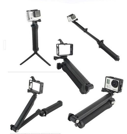 Gậy chụp hình 3 khúc cho camera Gopro, SJCAM, Yi xiaomi
