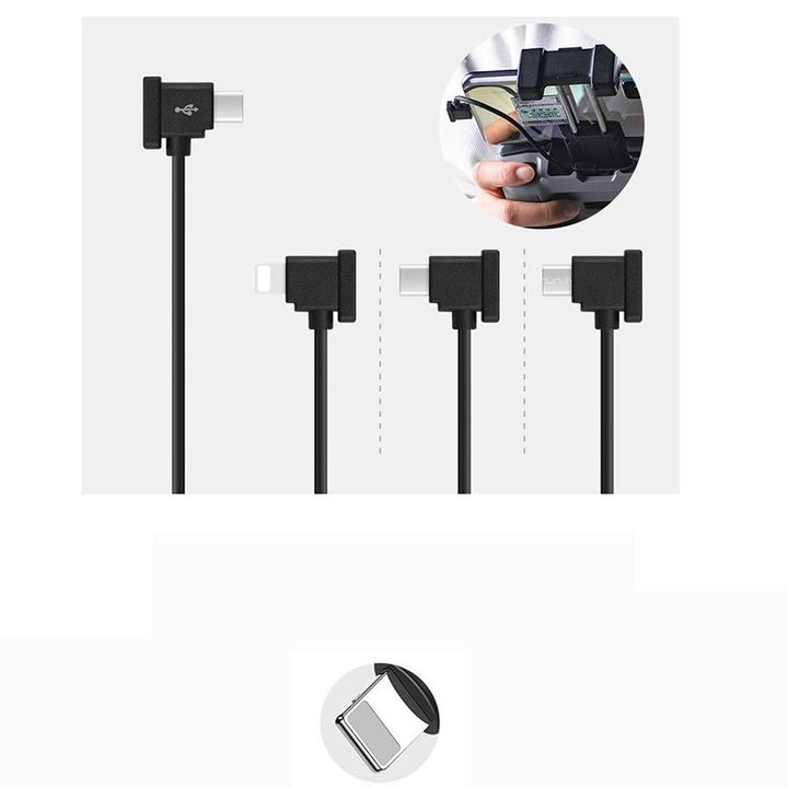 Dây kết nối điện thoại với tay điều khiển flycam DJI, 1 đầu Type - C 1 đầu Lightning