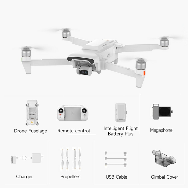 Flycam Fimi X8 Tele MAX 2025 bản đơn có loa đàm thoại, camera 4K60fps, Zoom 30X, Hỗ trợ bay 4G