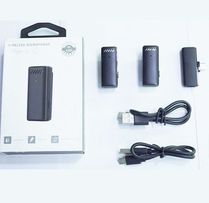 Micro thu âm không dây S12 cổng Type - C ( 1 RX + 2 TX )