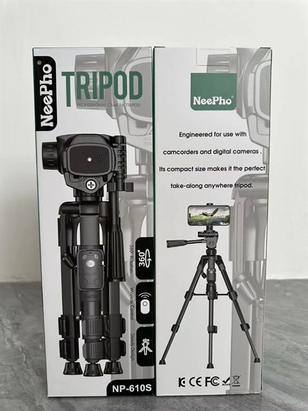 Giá đỡ gậy chụp hình 3 chân NeePho NP-610S Cao 65 cm kèm remote bluetooth