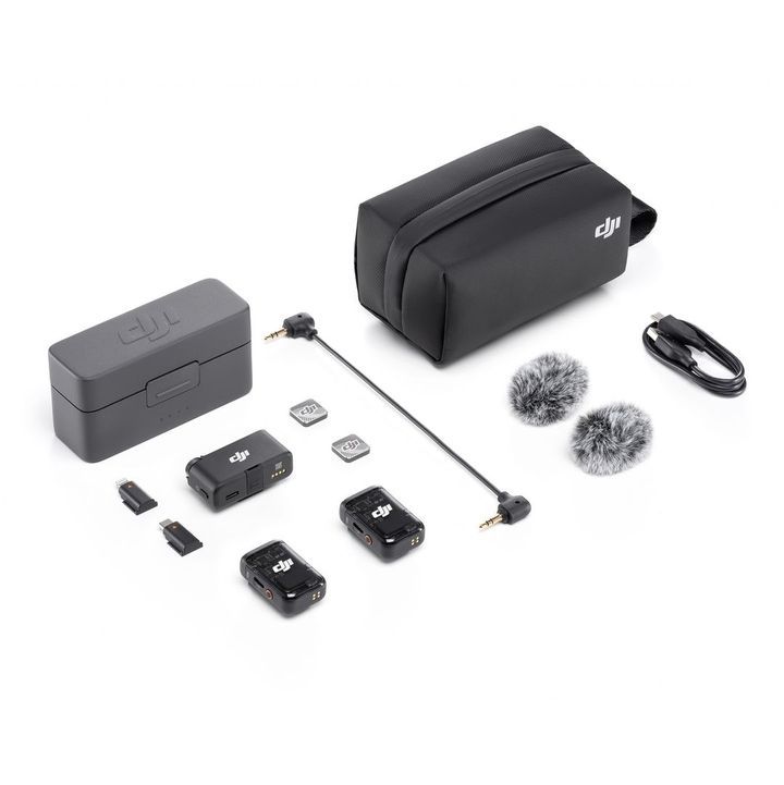 Micro thu âm DJI Mic 2 (2 TX + 1 RX + Charging Case) - Bộ gồm 2 mic
